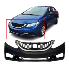 Bumper Cover & Grille for Honda Civic 2013-2015
