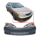 Bumper Cover & Hl Set for Toyota Camry 2002-2004