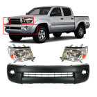 Bumper Cover & Hl Set for Toyota Tacoma 2005-2011
