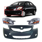 Bumper Cover & Hl Set for Toyota Yaris 2007-2012