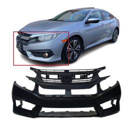 Front Bumper Cover & Grille for Honda Civic 2016-2018 Perfect Fit