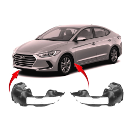 Set Of 2 Front Fender Liner For Hyundai Elantra 2017 2018 Easy 