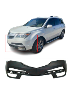 Primed Front Bumper Cover Fascia for 2010-2013 Acura MDX w/out HL Washers