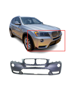 Front Bumper Cover For 2011-2014 BMW X3 w/ fog light holes xDrive