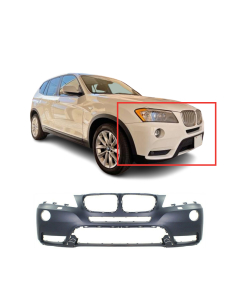 Front Bumper Cover For 2011-2014 BMW X3 w/ headlight washer/fog lamp hole xDrive