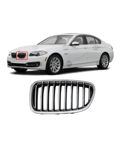 Left Driver Side Grille for BMW 2014-2016 5 Series 51137412323 BM1200246