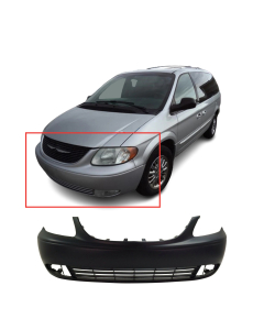 Front Bumper Cover for 2001-2004 Chrysler Town & Country w/ FOG LXi Limited