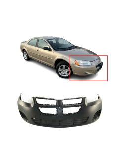 Front Bumper Cover For 2004-2005 Dodge Stratus Sedan w/ fog lamp holes R/T SXT