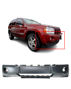 Front Bumper Cover for 2005 2006 2007 Jeep Grand Cherokee SUV 05-07 Primed