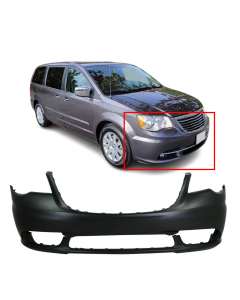Primed Front Bumper Cover for 2011-2016 Chrysler Town & Country 68088967AA