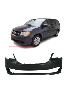 Primed Front Bumper Cover Fascia for 2011-2018 Dodge Grand Caravan 68088966AA