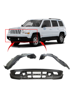 Bumper Cover & Fender Liner Kit for Jeep Patriot 2011-2017