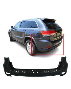 Rear Bumper Cover for 2011-2015 Jeep Grand Cherokee 11-15 W/ Park Sensors Primed