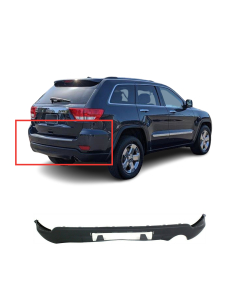 Rear Lower Bumper Cover For 2011-2013 Jeep Grand Cherokee Textured Single exh