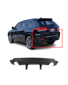 Rear Lower Bumper Cover For 2011-2017 Jeep Grand Cherokee W Dual Exhaust Holes