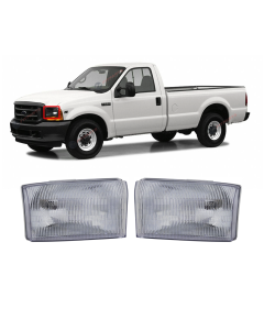 Set of 2 Headlights for Ford Excursion F250 F350 F450 1999-2001