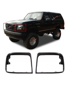 Set of 2 Headlamp Bezels for Ford Bronco F150 F250 F350 F450 1992-1998