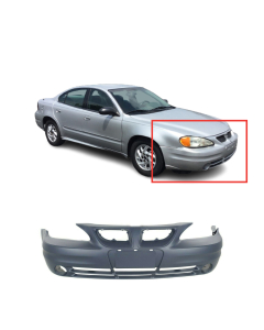 Front Bumper Cover For 2003-2005 Pontiac Grand Am SE w/ Fog Light holes