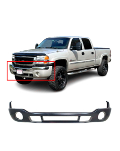 Primed Front Bumper Cover For 2003-2007 GMC Sierra 1500 w/ fog