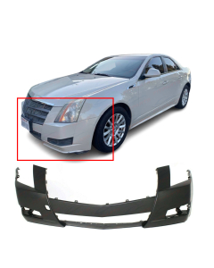 Primed- Front Bumper Cover Fascia Replacement for 2008-2014 Cadillac CTS 08-14