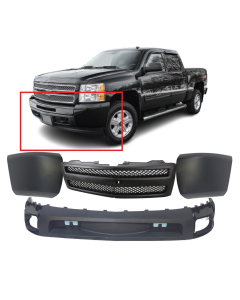 Bumper Cover & Grille Kit for Chevrolet Silverado 2007-2013