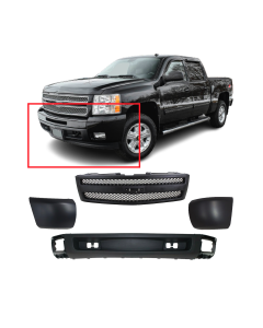 Bumper Cover & Grille Kit for Chevrolet Silverado 2007-2013
