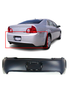 Primed Rear Bumper Cover for 2008-2012 Chevrolet Malibu LT LTZ LS Hybrid