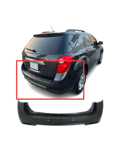 Rear Bumper Cover For 2010-2015 Chevy Chevrolet Equinox w Reflector/Parking hole