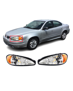 Set of 2 HeadLights for Pontiac Grand Am 1999-2005 GM2502196 GM2503196