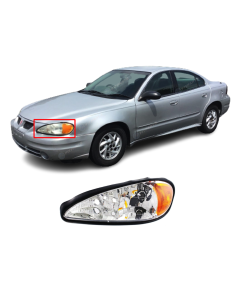 Left Driver Side HeadLight for Pontiac Grand Am 1999-2005 GM2502196 22672207