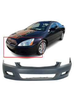 Primed Front Bumper Cover Fascia for 2006 2007 Honda Accord Coupe 06 07