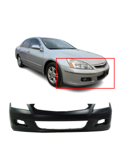 Primed Front Bumper Cover for 2006-2007 Honda Accord Sedan EX LX SE Hybrid