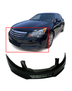 Primed Front Bumper Cover For 2011-2012 Honda Accord Sedan