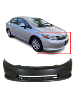 Primed Front Bumper Cover Replacement Fascia for 2012 Honda Civic Sedan