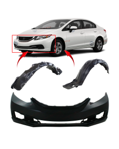 Bumper Cover & Fender Liner Kit for Honda Civic 2013-2015