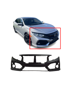 Front Bumper Cover For 2017-2019 Honda Civic Hatchback Primed HO1000307