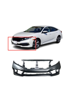 Primed Front Bumper Cover Fascia for 2017-2021 Honda Civic Touring Turbo EX LX