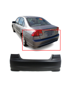 Rear Bumper Cover For 2004-2005 Honda Civic Primed 04715S5AA91ZZ HO1100217