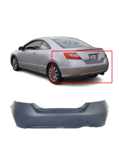 Primed Rear Bumper Cover for 2006-2011 Honda Civic Coupe 04715SVAA90ZZ HO1100234