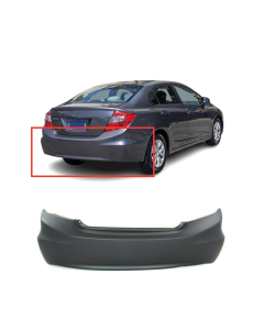 Rear Bumper Cover For 2012 Honda Civic Sedan DX EX GX HF Hybrid LX