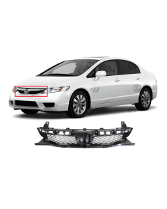 Grille Black for Honda Civic 2009-2011 1.8L 2.0L 71121SNAA50 HO1200198