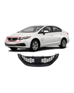 Grille Black for Honda Civic 2013-2015 Sedan HF LX Natural Gas 1.8L 71121TR3A01