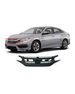 Grille Dark Gray for Honda Civic 2016-2018 Sedan Coupe 71121TBAA01 HO1200231