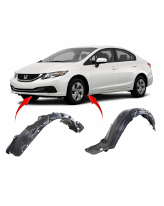 Set of 2 Fender Liners for Honda Civic 2012-2015 HO1248169 HO1249169 74151TR6A50