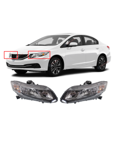 Left, Right Set HeadLight for HONDA CIVIC 2013-2013 HO2502150 HO2503150