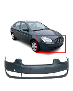 Primed Front Bumper Cover For 2006-2011 Hyundai Accent Sedan Hatchback