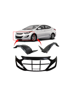 Bumper Cover & Fender Liner Kit for Hyundai Elantra 2014-2016