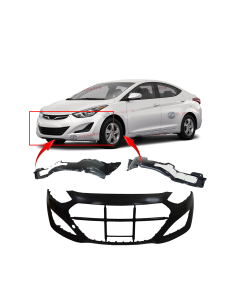 Bumper Cover & Fender Liner Kit for Hyundai Elantra 2014-2016