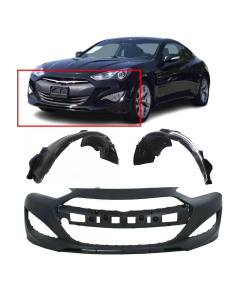 Bumper Cover & Fender Liner Kit for Hyundai Genesis 2013-2015