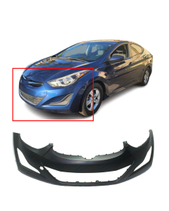 Primed Front Bumper Cover for 2014-2016 Hyundai Elantra 865113X800 HY1000204